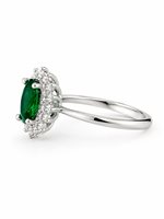 Anello Vidali Gioielli Donna in Oro bianco Smeraldo sintetico ANOR-96-34 - ANOR-96-34